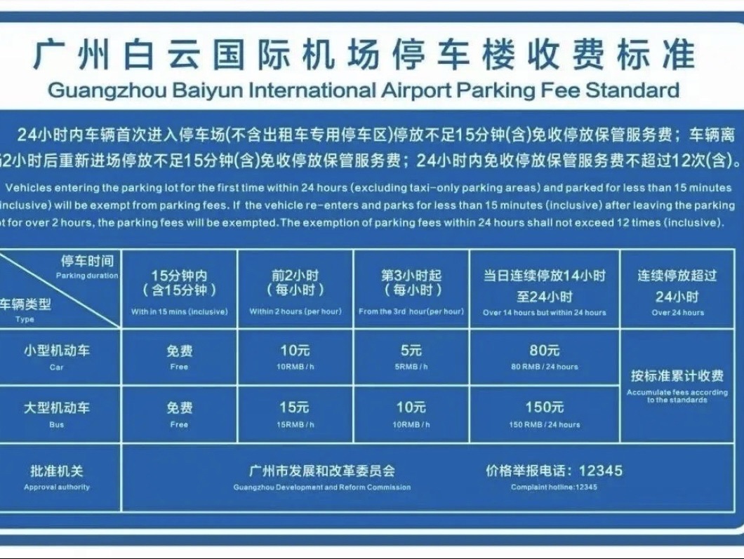 广州白云国际机场P1停车场