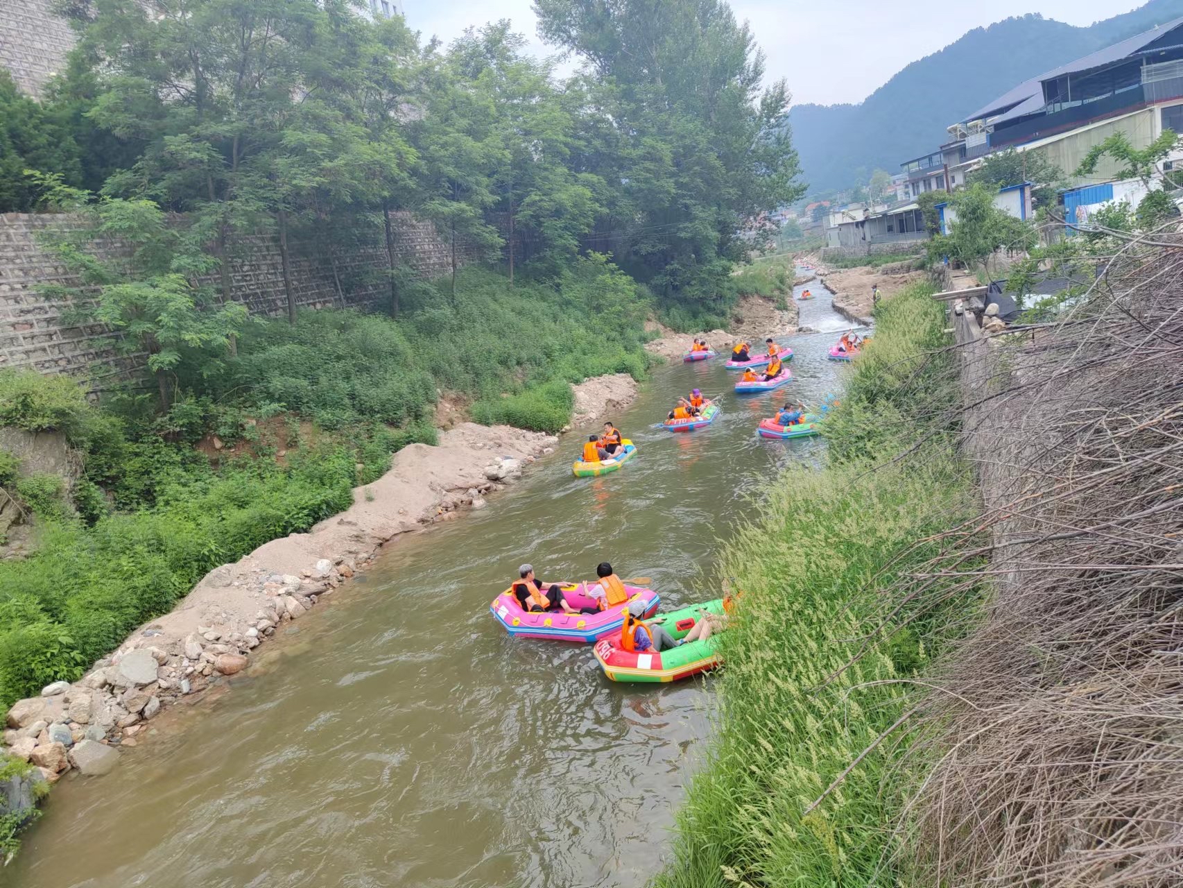 平山县驼河谷漂流旅行图片 3