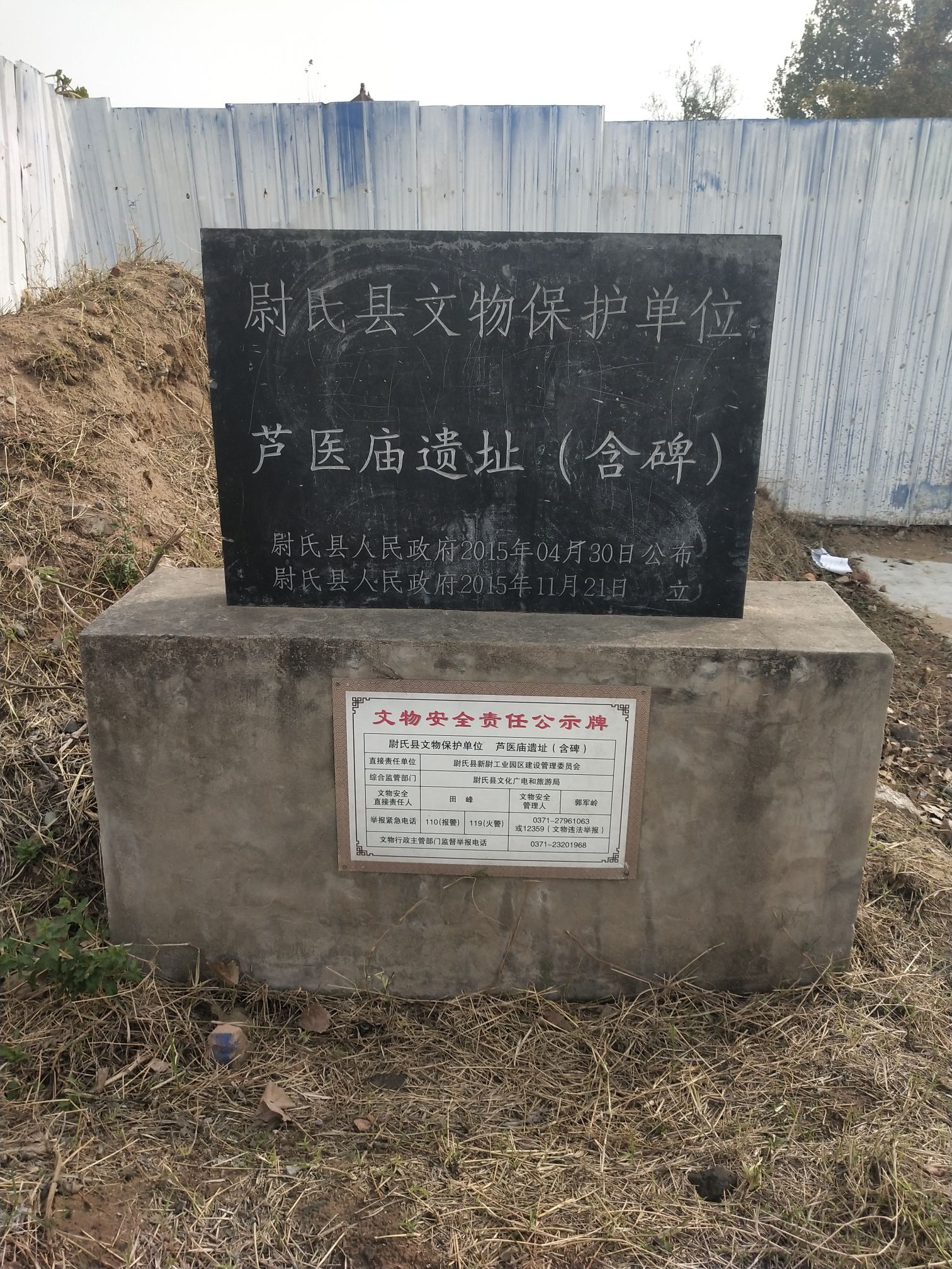 芦医庙遗址实景照片