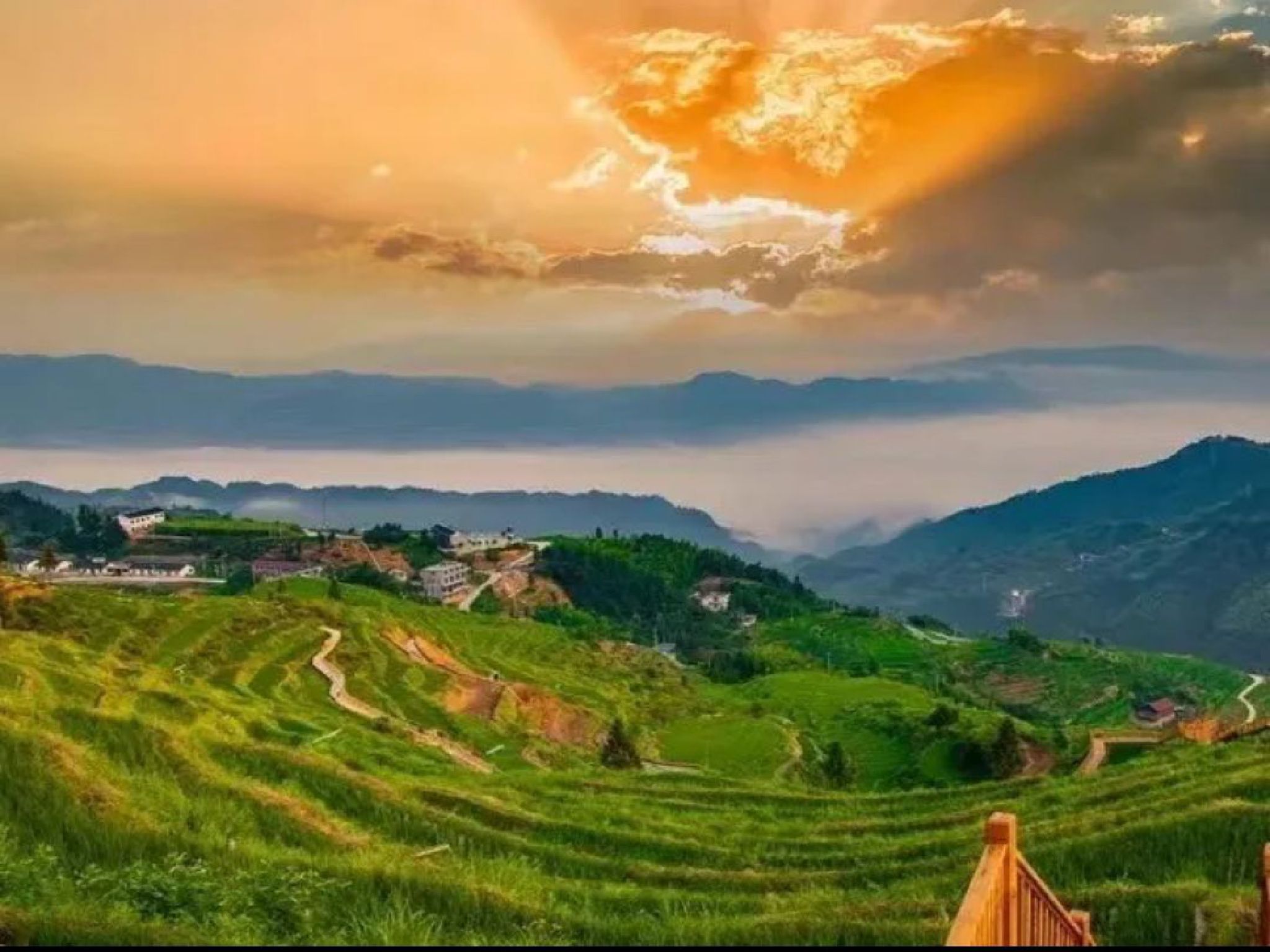 溆浦山背花瑶梯田景区旅行图片 1