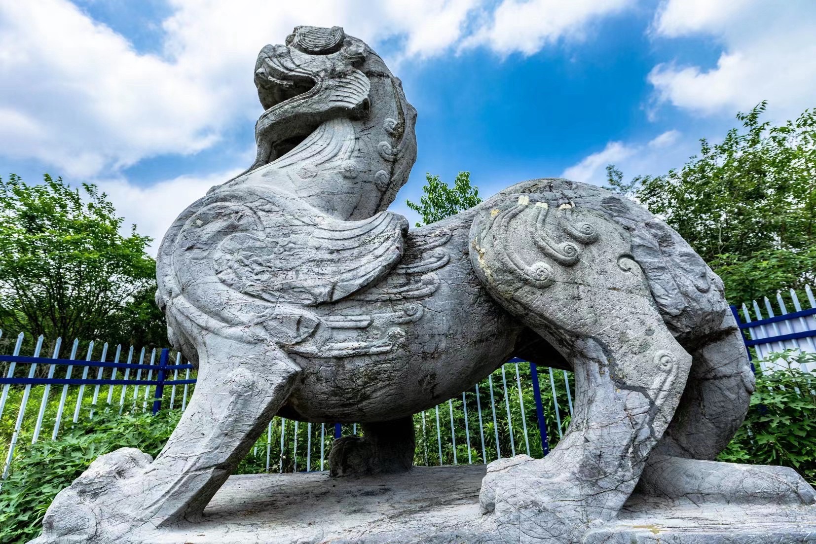 齐宣帝萧承之永安陵石刻旅行图片 2