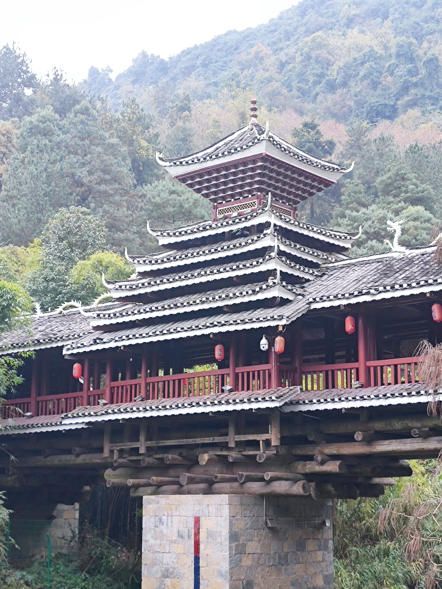 贵阳阿哈湖国家湿地公园-廊桥烟溪