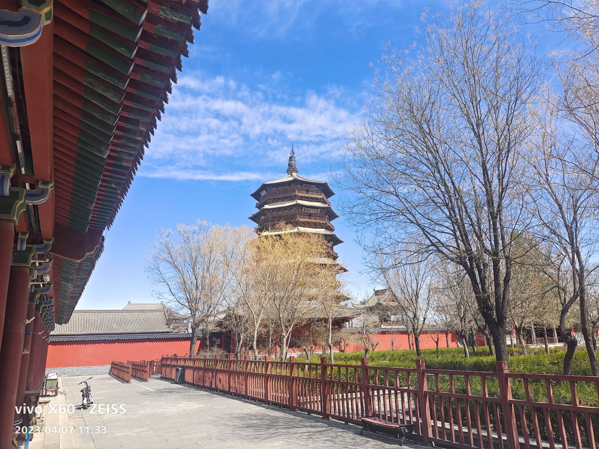 山西应县木塔景区-应县迎宾公园