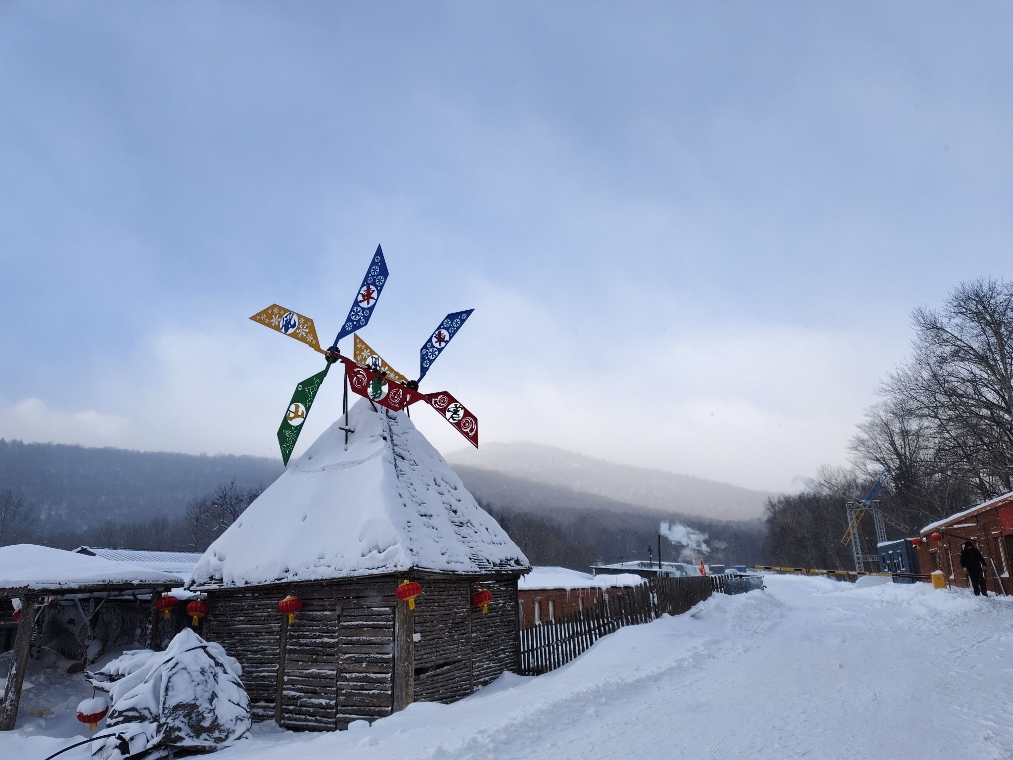 风车雪山旅行图片 2