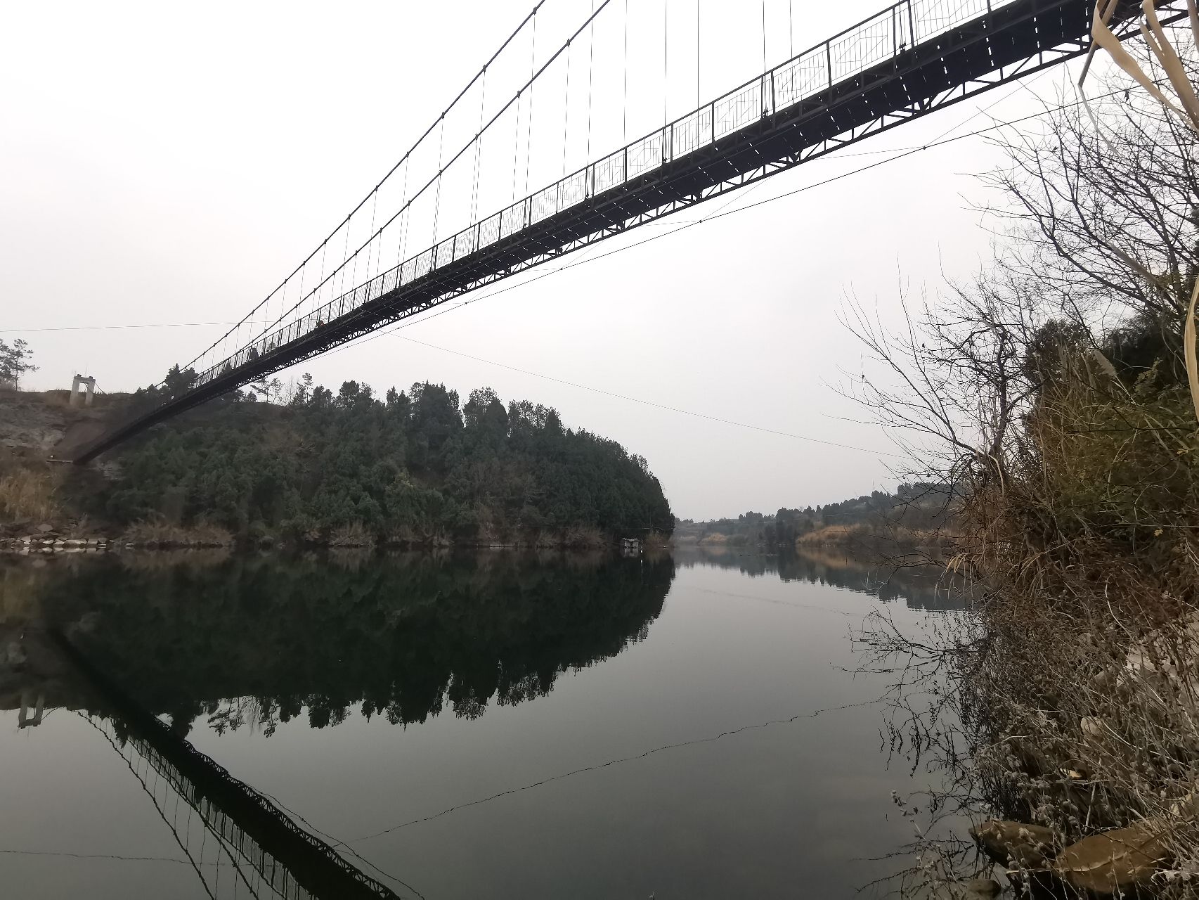 黑龙江人行吊桥景区旅行图片 3