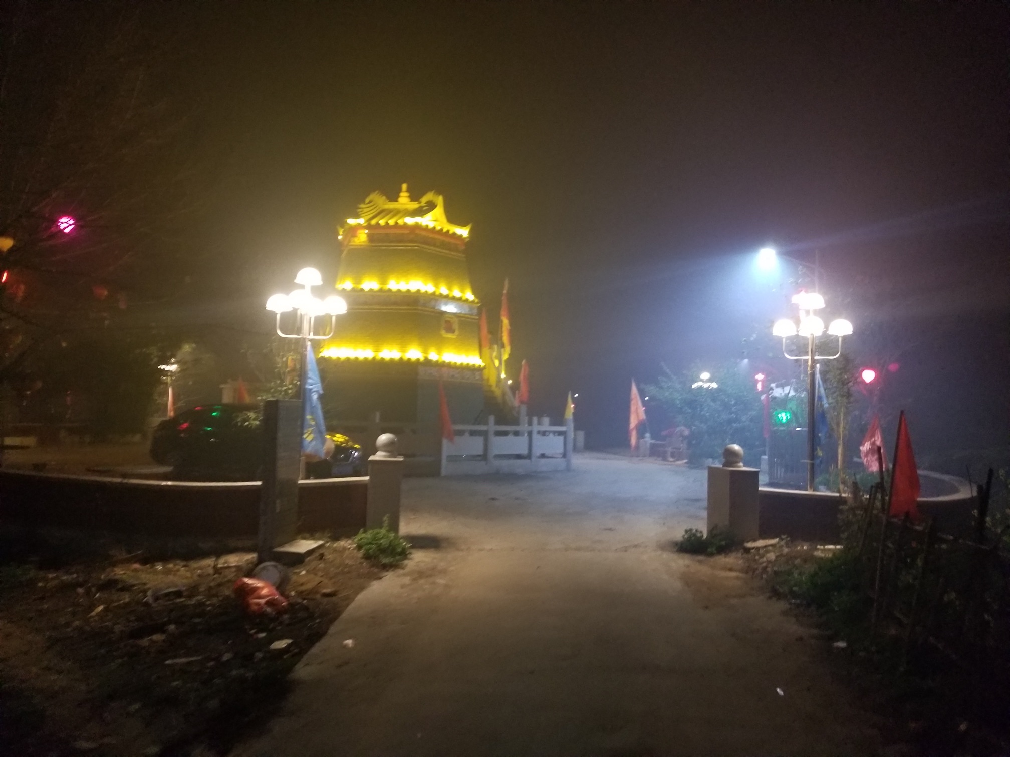 坪门山清风古庙实景照片