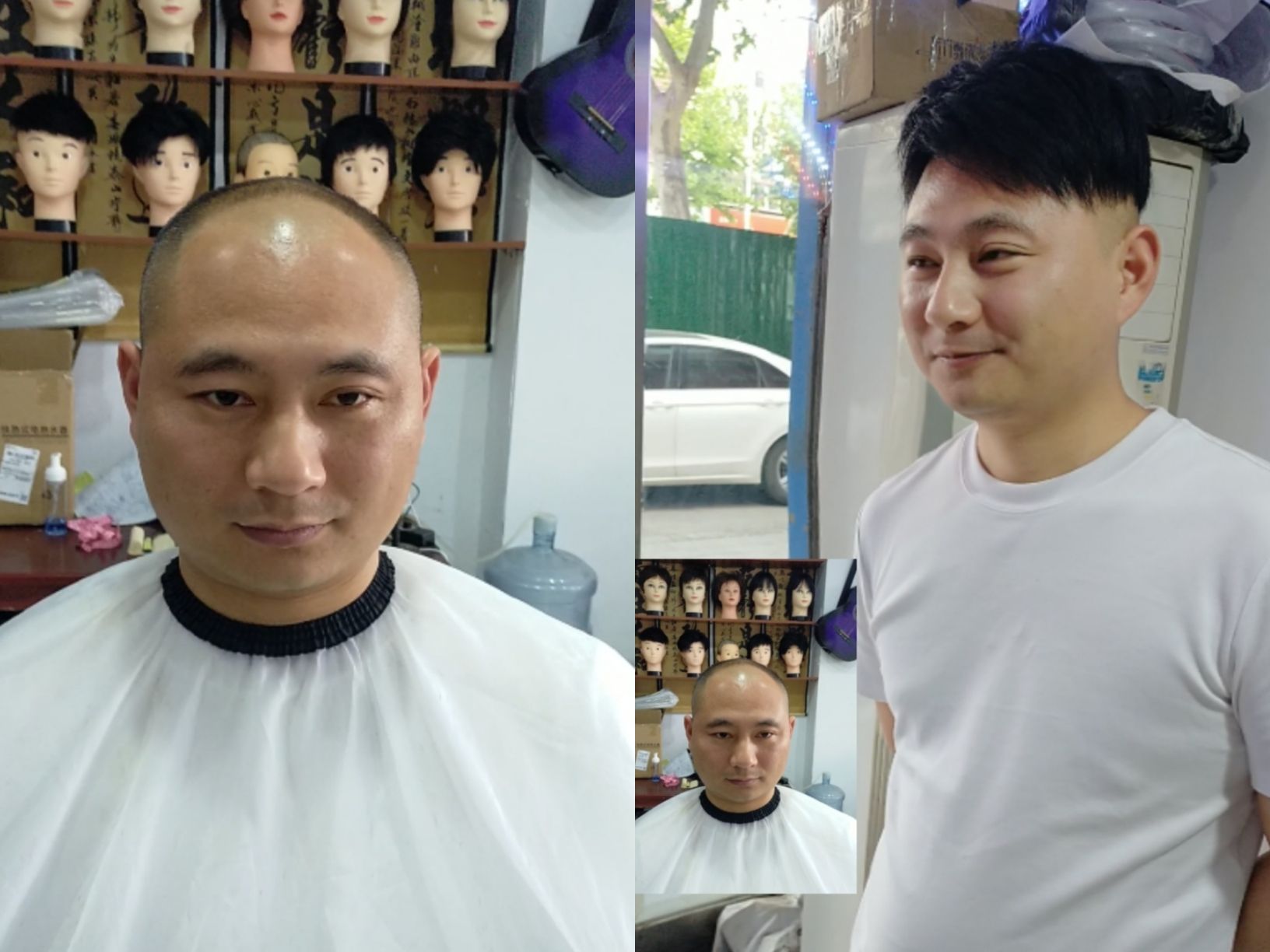 零感假发{假发高级定制仿真假发}烫染接发