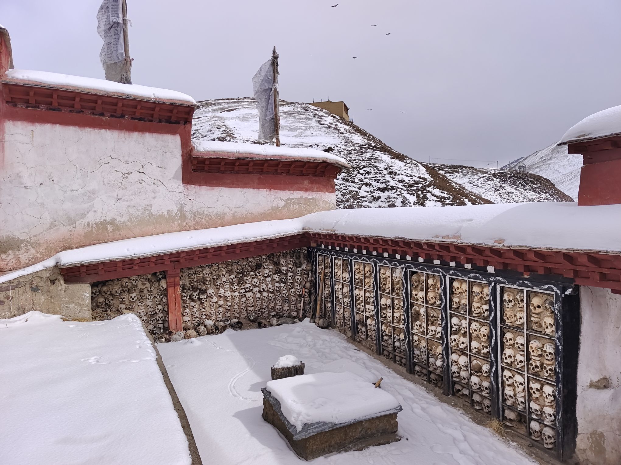 比如骷髅墙景区