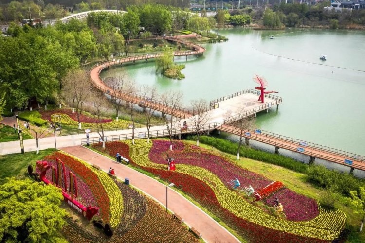 蓼河公园亲水沙滩旅行图片 3