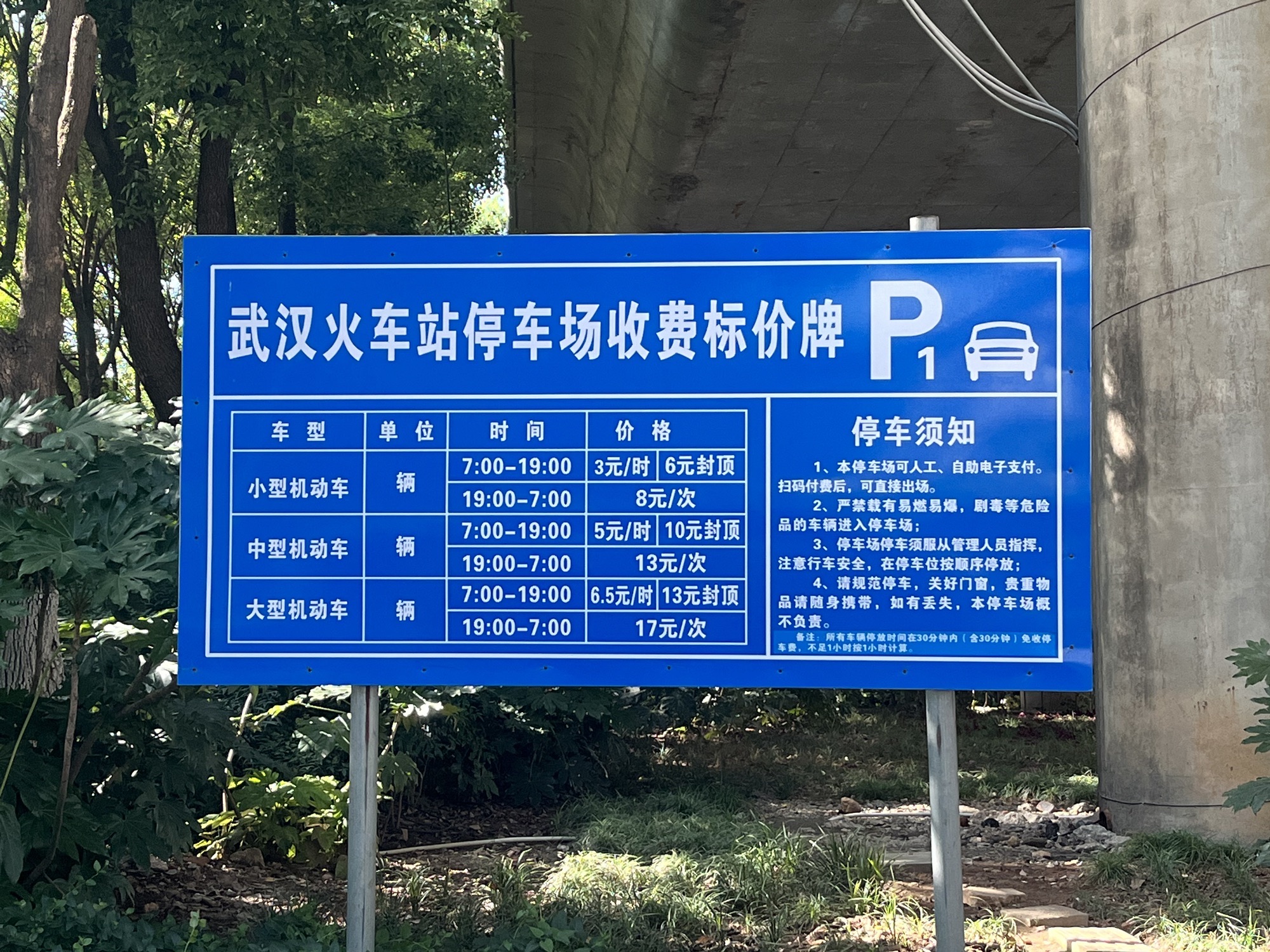 武汉站P1停车场(西入口)