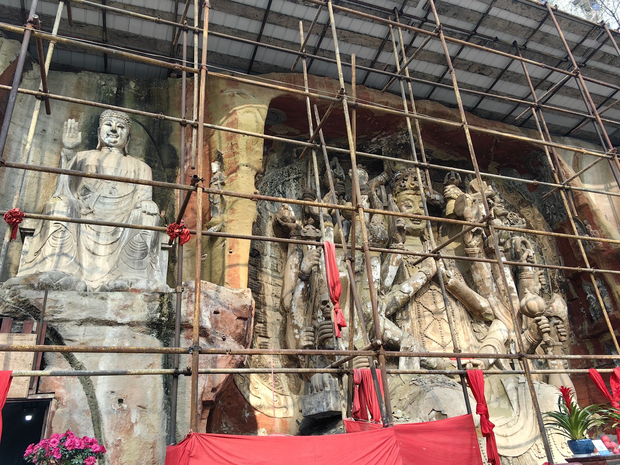 东林寺摩崖造像(装修中)旅行图片 2