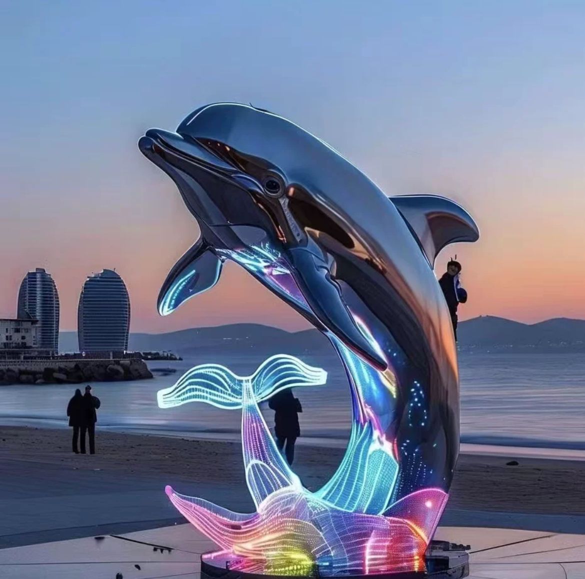 鲸鱼雕塑旅行图片 2