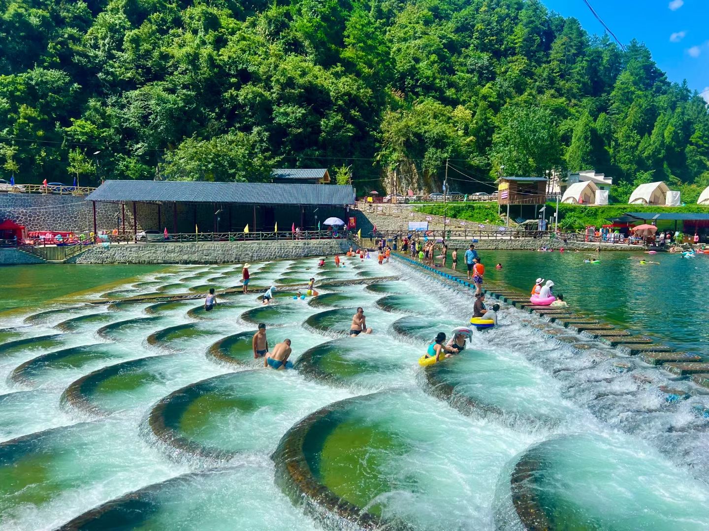 明溪口网红鱼鳞坝旅行图片 2