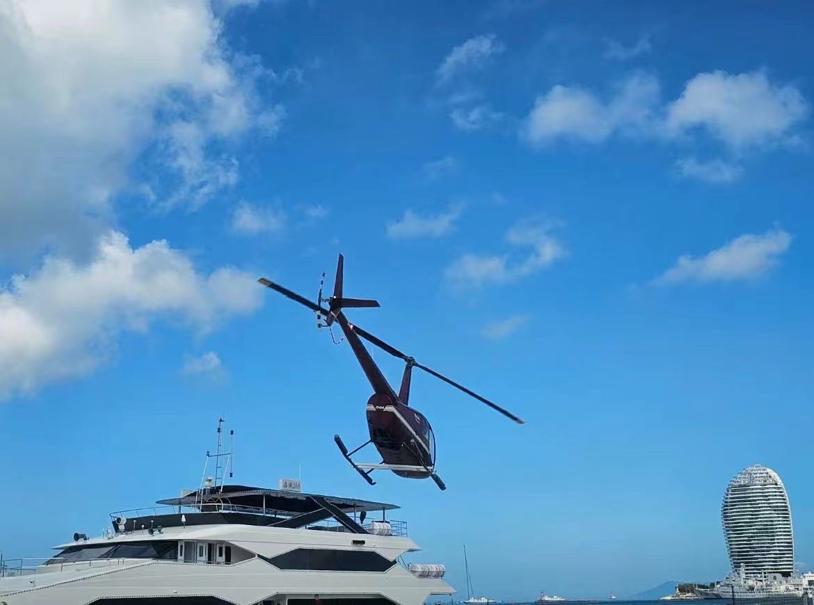 海棠广场直升机网红打卡基地旅行图片 2