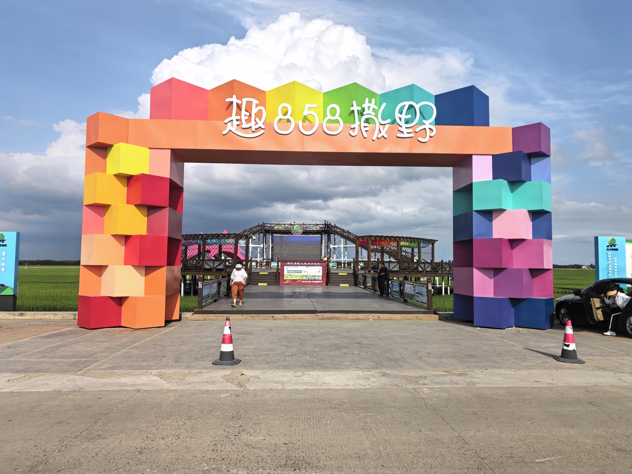 八五八农场千岛林稻田画