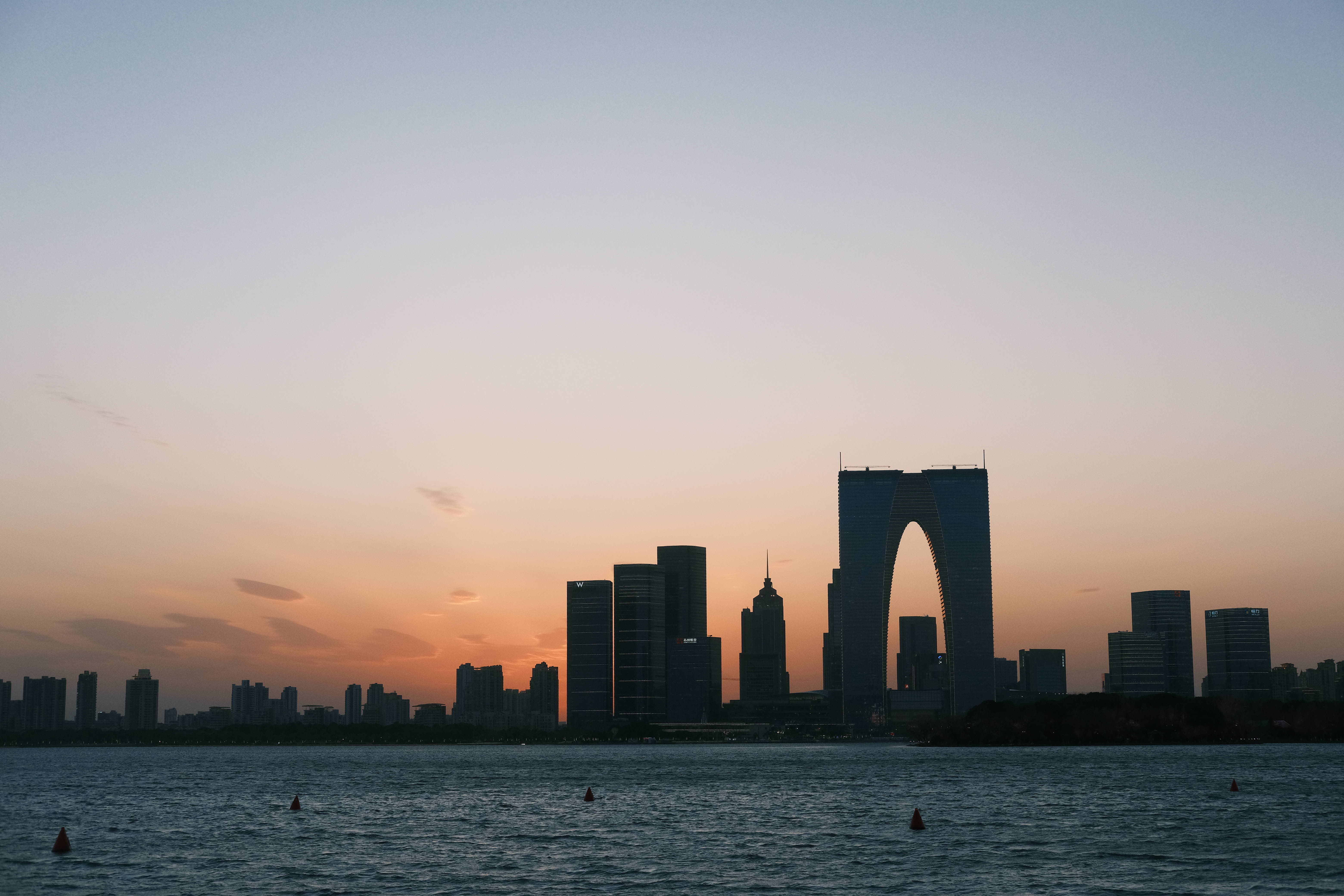金鸡湖景区-入戏雕塑(大相框)旅行图片 2