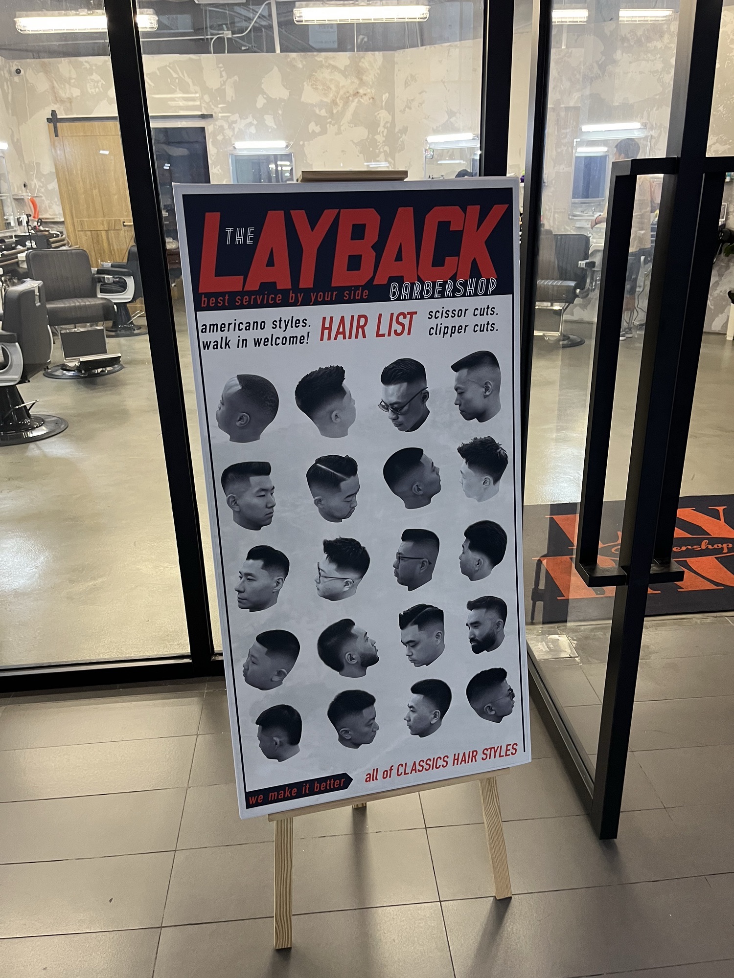 lay back barbershop