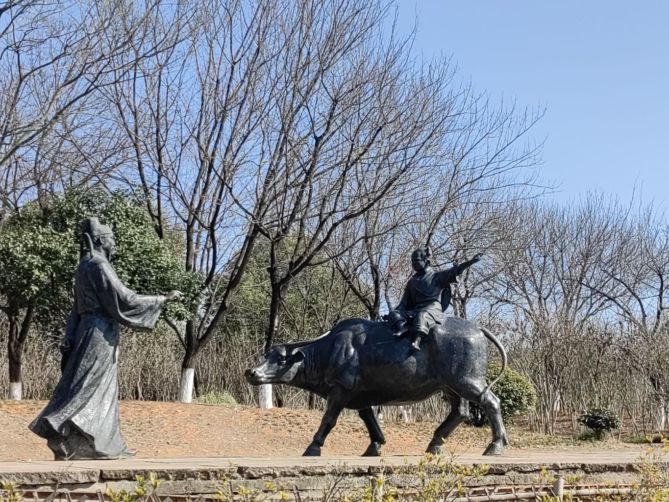 牧童遥指杏花村雕塑旅行图片 1