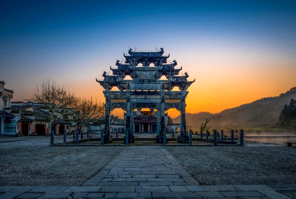西递古村落