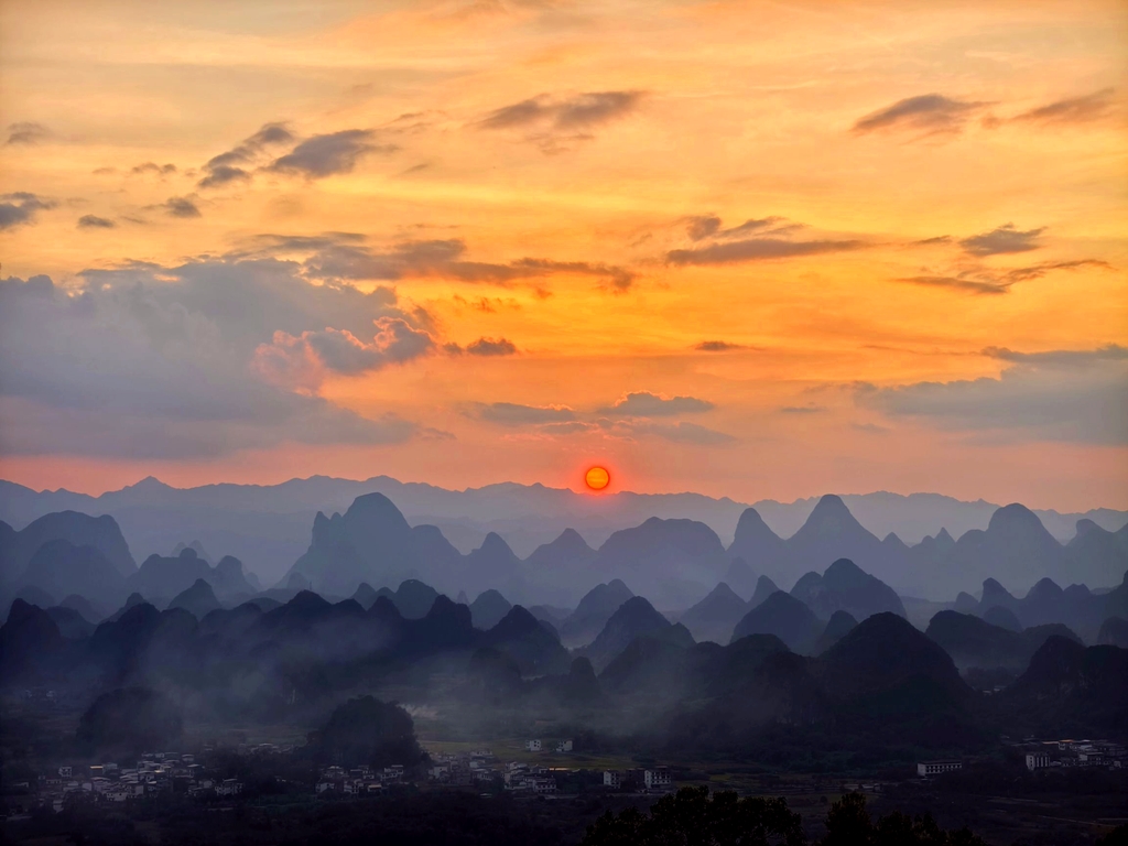 千里江山图大型水墨画打卡地