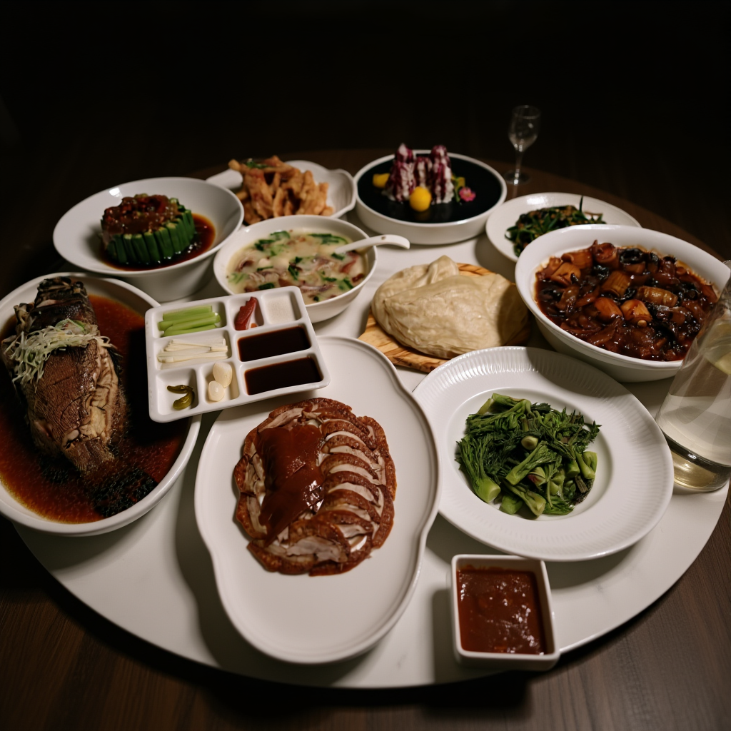 小桃红春饼烤鸭